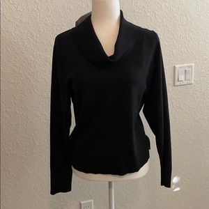 Charter club black sparkling sweater size L